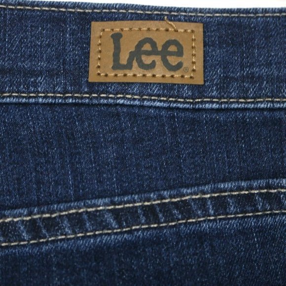 Lee Relaxed Fit Straight Leg Jeans Mid Rise Stretch Dark 6 x 31 - Picture 11 of 11